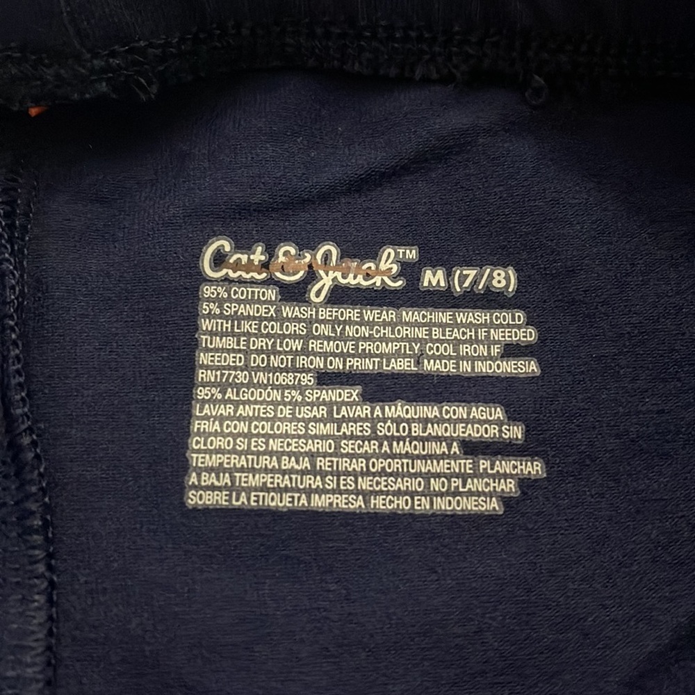 Cat & Jack girls navy blue capri legging size M 7-8 NWT - Picture 5 of 6